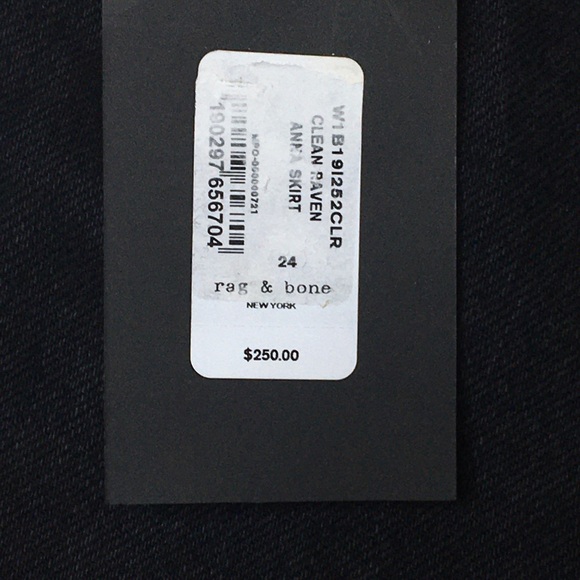 Rag & Bone Anna Denim Skirt In Clean Raven - Picture 6 of 6